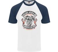 Legends Never Die Biker Motorbike Uomo S/S Baseball T-Shirt