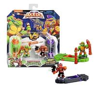 Legends Of Akedo - Mini tartarughe ninja, mini guerrieri da combattimento, Michelangelo vs Bebop, colore: verde