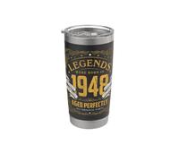 Legends were born in 1948, regalo di compleanno retrò per uomini e donne Bicchiere termico in acciaio inox doppia parete