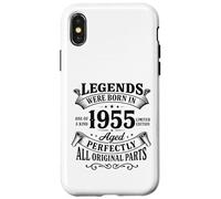 Legends Were Born In 1955 Aged Perfectly All Original Parts Custodia per iPhone X/XS