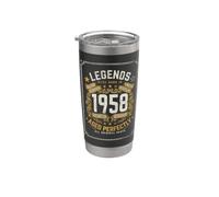 Legends were born in 1958, regalo di compleanno retrò per uomini e donne Bicchiere termico in acciaio inox doppia parete
