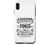Legends Were Born In 1965 Aged Perfectly All Original Parts Custodia per iPhone XS Max