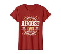 Legends Were Born in August 1969 for Birthday August 2023 Maglietta, Donna, Mirtillo Rosso, XS