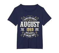 Legends Were Born in August 1969 for Birthday August 2023 Maglietta, Donna Plus-Size, Navy, 6X