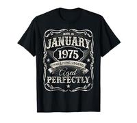 Legends Were Born In January 1975 Vintage 50th Birthday Maglietta