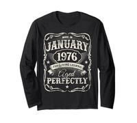 Legends Were Born in January 1976 Vintage 50th Birthday Maglia a Manica