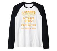 Legends Were Born in October 2002 23 Years Old 23rd Birthday Maglia con Maniche Raglan