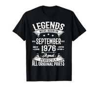 Legends Were Born in September 1976 50th Birthday 50 Yrs Old Maglietta