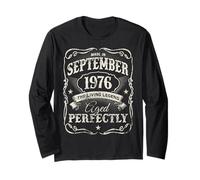 Legends Were Born in September 1976 Classic 50th Birthday Maglia a Manica