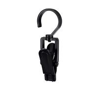 LegendTech 20 Ganci Multiuso appenditutto - Appendini plastica - Grucce con Clip Scarpe Cappelli Calzini Giocattoli di Appendiabiti Titolare - Nero