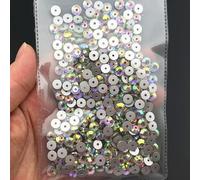 LegendTech 3mm 4mm 5mm 6mm Cristallo di Vetro Rotondo Cucire Strass con 1 Foro Centrale Cucire Pietra-cristallo ab,4mm 1440pz
