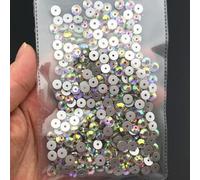 3mm 4mm 5mm 6mm Cristallo di Vetro Rotondo Cucire Strass con 1 Foro Centrale Cucire Pietra-cristallo ab,4mm 1440pz