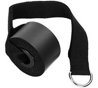 Legendwerk Ancoraggio per Porta Tessuto di Nylon e Schiuma con Anello in Acciaio Inossidabile Ideale per Fasce di Resistenza, Scarpe da Ginnastica (Ancora per Porta - Nero)