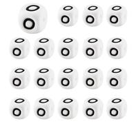 LEGENTLISUR 20 perline cubiche in silicone con lettere dell'alfabeto, 12 mm, bianche, per braccialetti dell'amicizia, collane, parole, gioielli, portachiavi, progetti fai da te (lettera O)