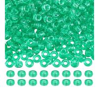 LEGENTLISUR 500 perline in plastica verde mare, trasparenti, per braccialetti dell'amicizia, portachiavi, progetti di creazione di gioielli