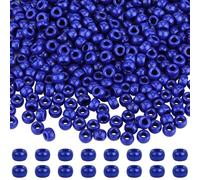 LEGENTLISUR Set di 500 perline blu marino, pony, tinta unita, per braccialetti dell'amicizia, gioielli, progetti fai da te