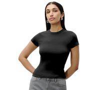 Leger by Lena Gercke ria - Maglietta da Donna Moderna Basic, a Maniche Corte, vestibilità Regolare