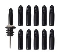 LEGERM Coperture per beccucci per liquori, 10 pezzi di plastica per versatori di bottiglie di polvere, tappi erogatori per erogatore di tappi in gomma (non includere beccuccio)