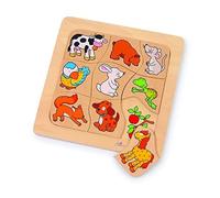Legespiel Wer frisst was?: 18 x 18 x 1,1 cm, Holz, 9 Teile, per Stück