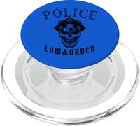 Legge e ordine del teschio della polizia, poliziotto, ufficiale, sceriffo, poliziotti PopSockets PopGrip per MagSafe