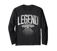 LEGGENDA Alien Abduction Abbigliamento vintage Distressed Design Maglia a Manica