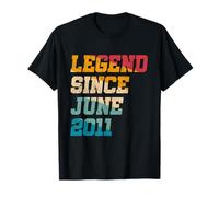 Leggenda dal giugno 2011 Divertente 14° compleanno retrò di 14 anni Maglietta