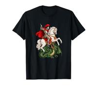 Leggenda Medievale di San Giorgio Dragon Slayer Maglietta