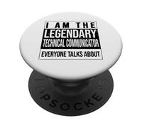 LEGGENDARIO Compleanno nato Tecnico-Comunicatore PopSockets PopGrip Adesivo