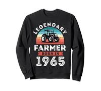 Leggendario Contadino Nato 1965, Regalo per Il 60° Compleanno dell'agricoltore Felpa