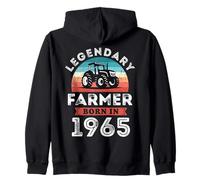 Leggendario Contadino Nato 1965, Regalo per Il 60° Compleanno dell'agricoltore Felpa con Cappuccio
