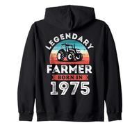 Leggendario Contadino Nato 1975, Regalo per Il 50° Compleanno dell'agricoltore Felpa con Cappuccio