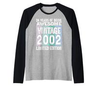 Leggendario dal 2002 Edizione Limitata 24° Compleanno Maglia con Maniche Raglan
