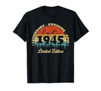 Leggendario Nato Nel 1945 Vintage Regalo Compleanno 80 Anni Maglietta