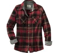 Leggendary Whitetails Cottage Escape Flannels, Donna, Maniche Lunghe, 6435, Plaid della Foresta, XL