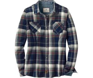 Leggendary Whitetails Cottage Escape Flannels, Donna, Maniche Lunghe, 6435, Plaid dell'Esercito della Marina, L