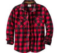Leggendary Whitetails Navigator - Camicia a Maniche Lunghe in Pile, Uomo, Maniche Lunghe, 6494, Shotgun Shell Red Plaid, L