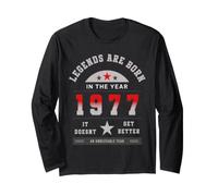 Leggende Nascono nel 1977 Compleanno Vintage retrò Anno Maglia a Manica