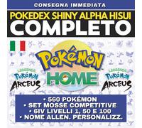 Leggende Pokemon Arceus Pokedex completo Alpha Pokemon Shiny Living Dex Home 6IV