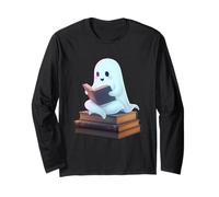 Leggendo Il Fantasma sulla pila di Libri Maglia a Manica