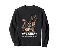 Leggendo Solo con Un Gatto sul Mio grembo Citazione Felpa