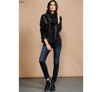 Leggera Giacca Da Donna Taglia 38 Nera Imbottita ALBA MODA