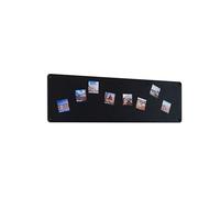 Leggera Lavagna Magnetica da Parete in Acciaio Nera 62,5x20 cm, Memo-Board, Pannello Magnetico per Calamite, Lavagna da Cucina, Ufficio, Camera dei Bambini
