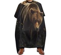 leggera Mantella Parrucchiere, Grizzly Bear Walking Through Treess, Haircut Grembiule Unisex Mantello da Barbiere per Styling Adulti Acconciatura