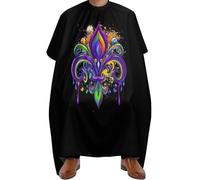 leggera Mantella Taglio Parrucchiere, Tie Dye Fleur De Lis Mardi Grass, Mantelle per Parrucchieres Fashion Mantello da Barbiere per Styling Adulti Salon