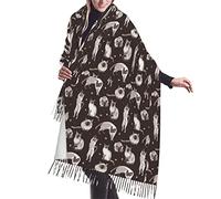Leggera Sciarpa Donna Brown Siamese Cat In Various Poses Foulard Donna Stampata Wrap Shawl 68X196cm
