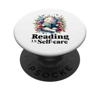 Leggere è cura di sé Divertente topo di biblioteca leggere libro Amanti dei gatti PopSockets PopGrip Adesivo