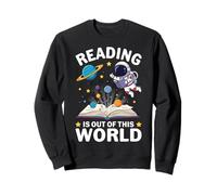 Leggere è Fuori dal Mondo Divertente Astronauta Amante dei Libri Felpa