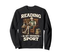 Leggere è Il Mio Preferito Sport Skeleton Bookworm Book Lover Felpa