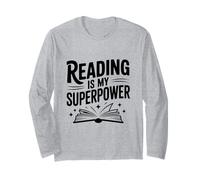 Leggere è Il Mio superpotere Amante dei Libri Maglia a Manica