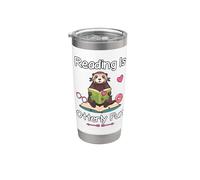 Leggere è lontanamente divertente Sea Otter Book Loving Librarian Bicchiere termico in acciaio inox doppia parete